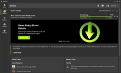 Nvidia GeForce Game Ready Driver 552.22 descargándose en la aplicación Nvidia (Fuente: Propia)