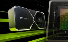 La GeForce RTX 4060 Ti puede presumir de tener capacidades de renderizado DLSS 3 y un boost clock de 2,54 GHz. (Fuente de la imagen: Nvidia - editado)