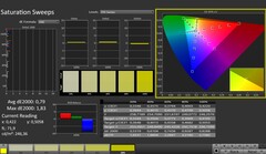 CalMAN: Saturación de color (calibrada)