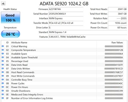 ADATA SE920 funciona con PCIe 4.0 x2