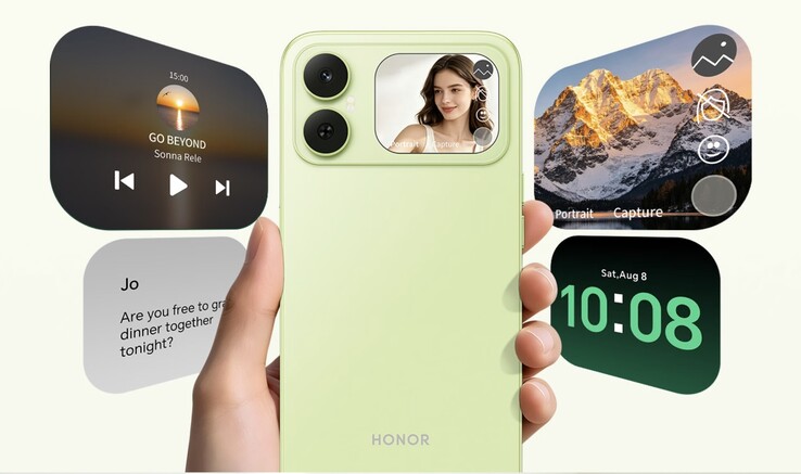 La pantalla secundaria del Honor Play 20C.