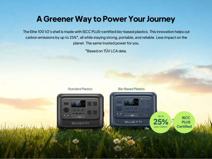 La Bluetti Elite 100 V2 Bio-based Edition viene en un acabado azul oscuro tierra (Fuente de la imagen: Bluetti)