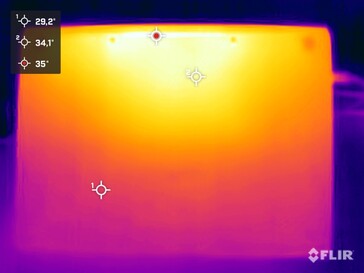 Temperaturas superficiales lado inferior (ralentí)