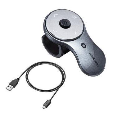 El ratón de pulgar de Sanwa se recarga desde cualquier puerto USB-A. (Fuente: Sanwa Supply)