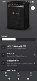 Aplicación Bluetooth de Marshall: ajustar el volumen no es precisamente emocionante