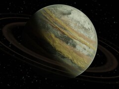 Ilustración artística que muestra un exoplaneta con anillos. (Fuente de la imagen: AdisResic - Pixabay)
