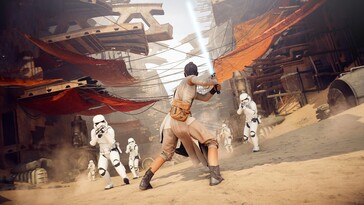 Rey en Star Wars Battlefront 2: Celebration Edition (Fuente de la imagen: Steam)