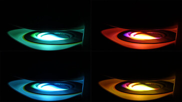 Cuando se inclina hacia abajo, la Yaber T1 Pro puede actuar como luz de ambiente. (Fuente de la imagen: Notebookcheck)