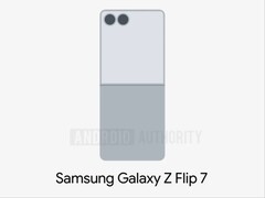 La imagen filtrada de Galaxy Z Flip 7 muestra una pantalla de cubierta más grande. (Fuente de la imagen: Android Authority)