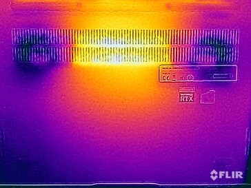 Temperaturas superficiales en la parte inferior (prueba de esfuerzo)