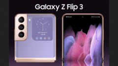 El último &quot;Z Flip 3&quot; se renderiza. (Fuente: LetsGoDigital)