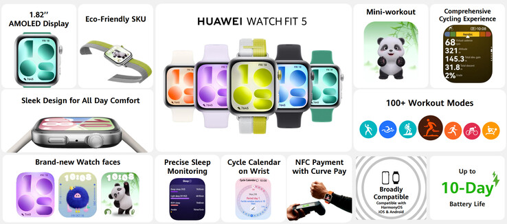 Principales características de la Watch Fit 5