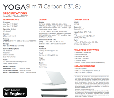 Especificaciones del Lenovo Yoga Slim 7i Carbon