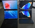 ¿Podrían el Zenbook DUO y el Yoga Book 9i marcar el comienzo de una oleada de dispositivos de doble pantalla? (Imagen: Notebookcheck)