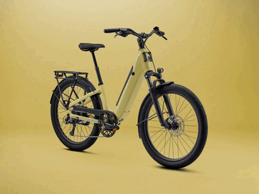 La bicicleta eléctrica Vida E+ EX en color oliva claro