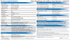 Monitor USB-C Dell UltraSharp U2421E - Especificaciones. (Fuente de la imagen: Dell)