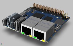 La Banana Pi BPI-M2S cuenta con memoria RAM LPDDR4 y dos puertos Gigabit Ethernet. (Fuente de la imagen: Banana Pi)