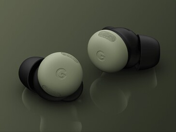 Pixel Buds 2 Pro en verde musgo.