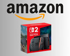 Nintendo Switch 2 con el logotipo de Amazon sobre la consola (Fuente de la imagen: Amazon.com con modificaciones)