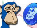 ApeCoin procede de las mentes que crearon las populares NFT de Bored Ape. (Fuente de la imagen: Yuga Labs/ApeCoinDAO/CoinMarketCap - editado)