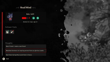 En la imagen: una captura de pantalla del juego Cult of the Lamb.
