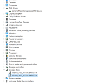 Tras el hackeo, las unidades SSD aparecen en la lista de 