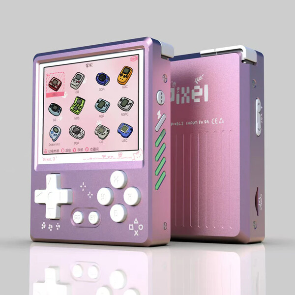 El GKD Pixel 2 rosa tiene botones blancos. (Fuente de la imagen: Keep Retro)