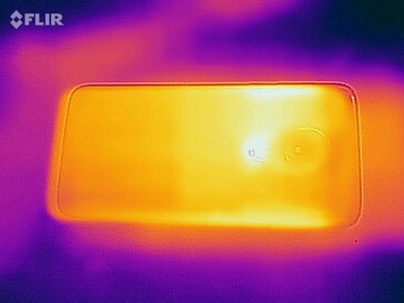 Mapa de calor de la parte inferior del dispositivo bajo carga