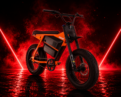 El modelo Juiced Scrambler Hardtail con doble batería ofrece una autonomía de hasta 120 millas (200 km).