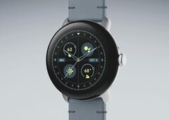 El Pixel Watch 2 con su nueva correa de cuero Moondust Crafted. (Fuente de la imagen: Google)