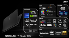 El portátil de gama alta MSI Stealth 17 Studio ya es oficial (imagen vía MSI)