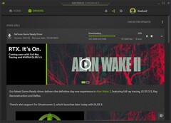 Descarga de la actualización del controlador Game Ready 545.92 de Nvidia GeForce en GeForce Experience (Fuente: Propia)