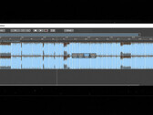 Audionaut, editor de audio multipista de código abierto que muestra una forma de onda de audio en su línea de tiempo de edición.