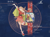 Super Kaguya-hime! Reloj inteligente de Kaguya con correa roja inspirada en el personaje y esfera de anime