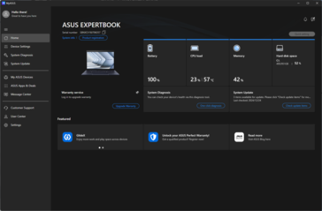 MyAsus: Pantalla de inicio