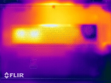 Prueba de esfuerzo de temperaturas superficiales (lado inferior)