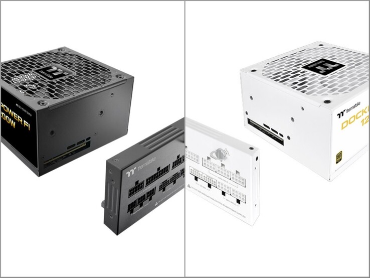Fuente de alimentación Thermaltake Dockpower FI en colores negro y Snow.