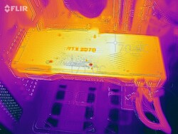 Mapa de calor del RTX 2070 SUPER FE durante una prueba de esfuerzo al 100% de la potencia objetivo