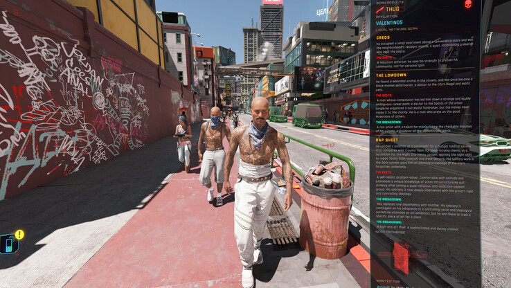 Imagen del mod Ambient Factions Of Night City mostrando una nueva banda. (Fuente de la imagen: Slim420m - Nexus Mods)