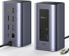 El Baseus Nomos NU1 Air Spacemate tiene cuatro puertos en la parte delantera y ocho en la trasera. (Fuente de la imagen: Baseus/Amazon)