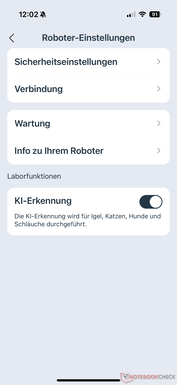 Ajustes del robot