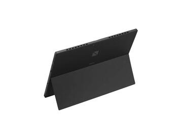 Un soporte integrado facilita colocar la tableta en posición vertical sobre una superficie