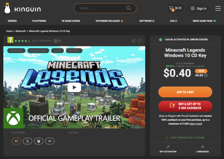 (Fuente de la imagen: Kinguin)