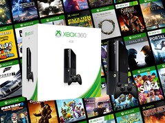 La consola Xbox 360 se muestra con juegos retro