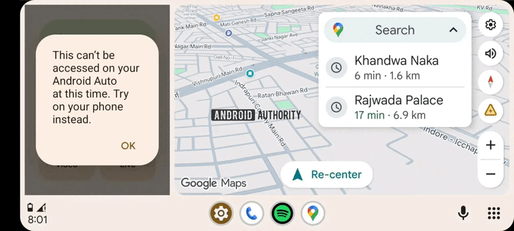 Android Auto Widgets (Fuente de la imagen: Android Authority)