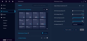 Configuración del controlador Intel