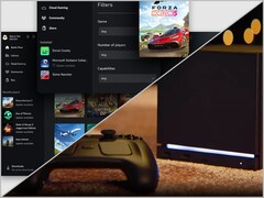 Aplicación Xbox en Windows (arriba) y Steam Machine (abajo).
