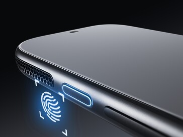 Dispositivo informático «Puck» para Xreal Aura con lector de huellas dactilares.