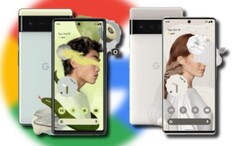 Los Google Pixel 6 y Pixel 6 Pro se ofrecerán en tres colores diferentes. (Fuente de la imagen: Google/@thisistechtoday - editado)