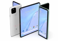 Posible aspecto del próximo teléfono plegable Google Pixel (Fuente de la imagen: Android Headlines)